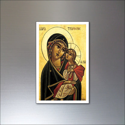 Set of 8 vintage religious fridge magnets featuring Christ, saints, and faith imagery, perfect for spiritual home decor.