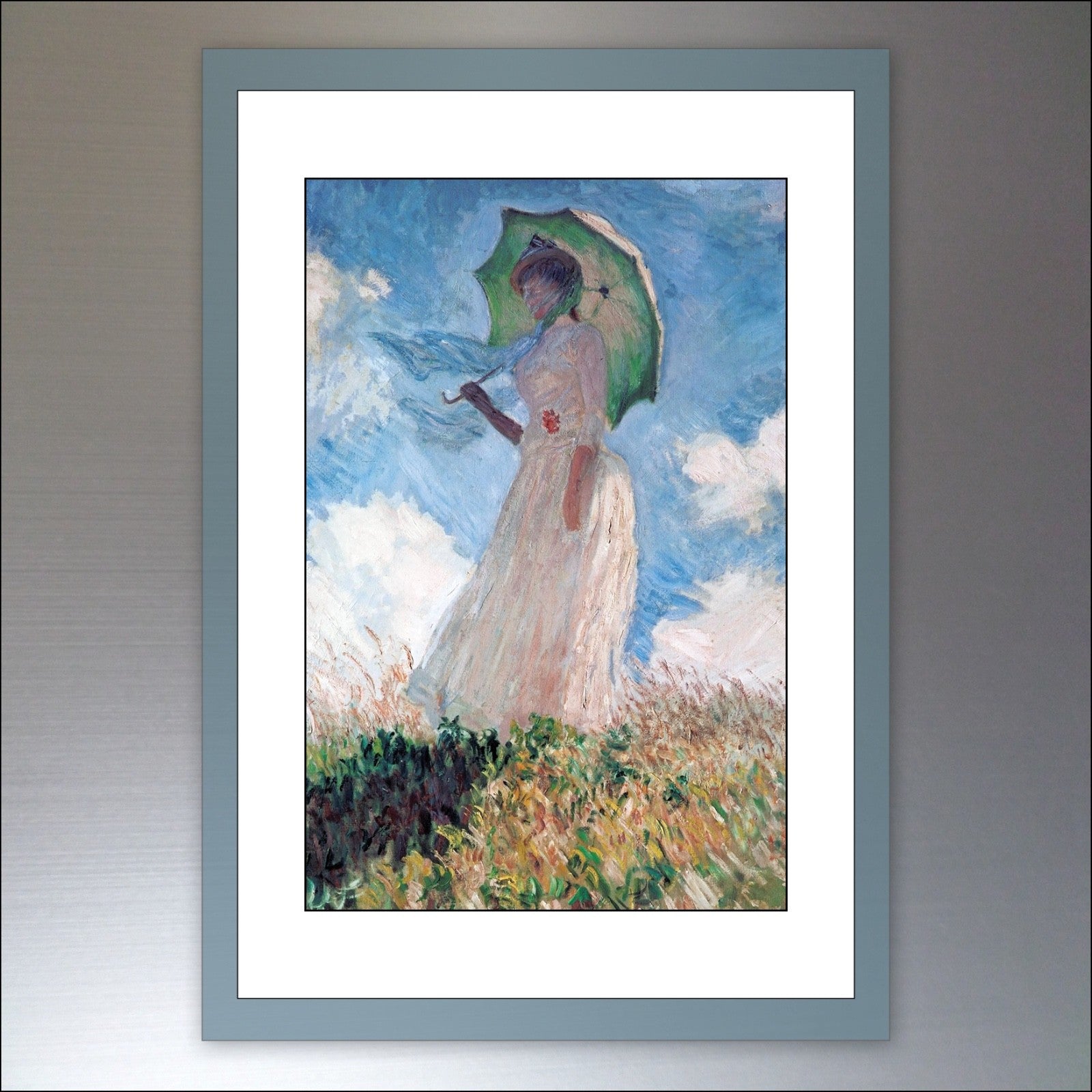Set of 8 vintage Claude Monet art painting fridge magnets, featuring colorful impressionist landscape designs for refrigerator decor.