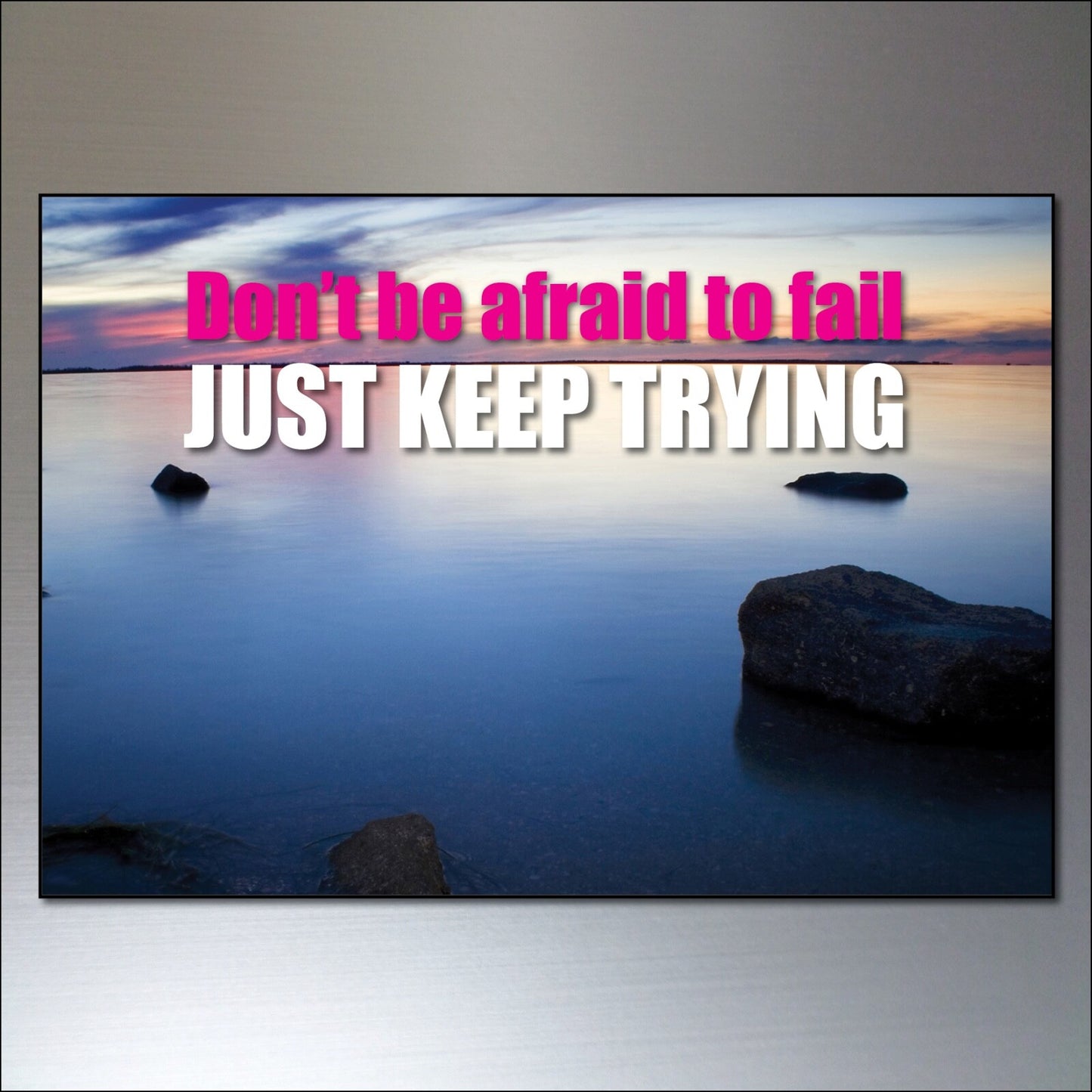 Set of 8 motivational and inspirational quote fridge magnets, featuring colorful designs and positive messages.