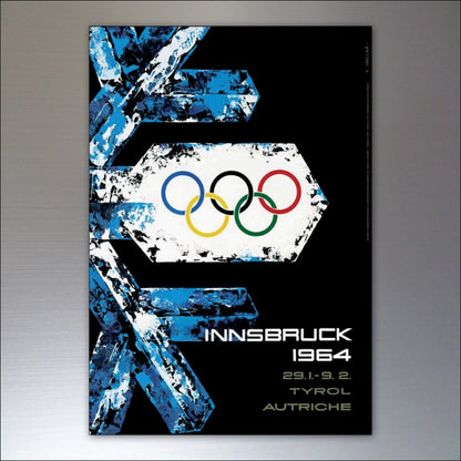 Set of 8 vintage Winter Olympics posters fridge magnets, featuring colorful Olympic-themed designs for refrigerator decoration.