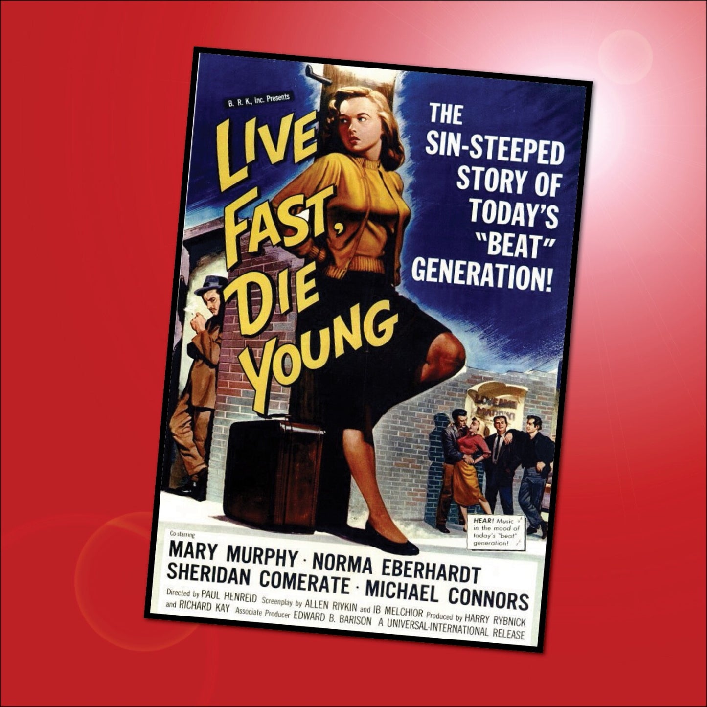 Set of 8 classic B movie film poster fridge magnets, flexible, colorful, and vintage-inspired collectible magnets for refrigerators.