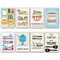 Vintage Catherineholm kitchen fridge magnets featuring colorful retro art and Scandinavian design, perfect for vintage kitchen decor.