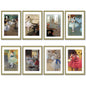 Set of 8 vintage Edgar Degas Impressionist art fridge magnets featuring colorful ballet and dance scene images.
