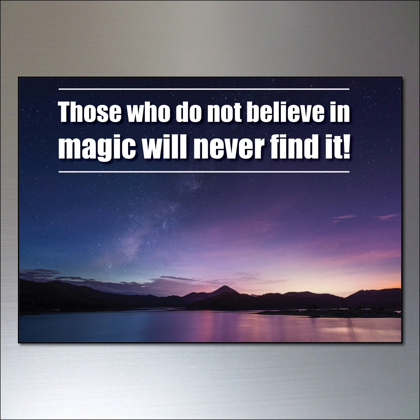 Set of 8 motivational and inspirational quote fridge magnets, featuring positive messages on colorful magnetic surfaces.
