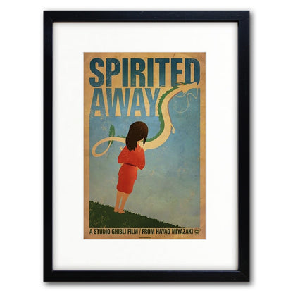 Studio Ghibli Spirited Away castle poster on high gloss A3 paper by Bubbadoodoo, featuring colorful film-inspired artwork.