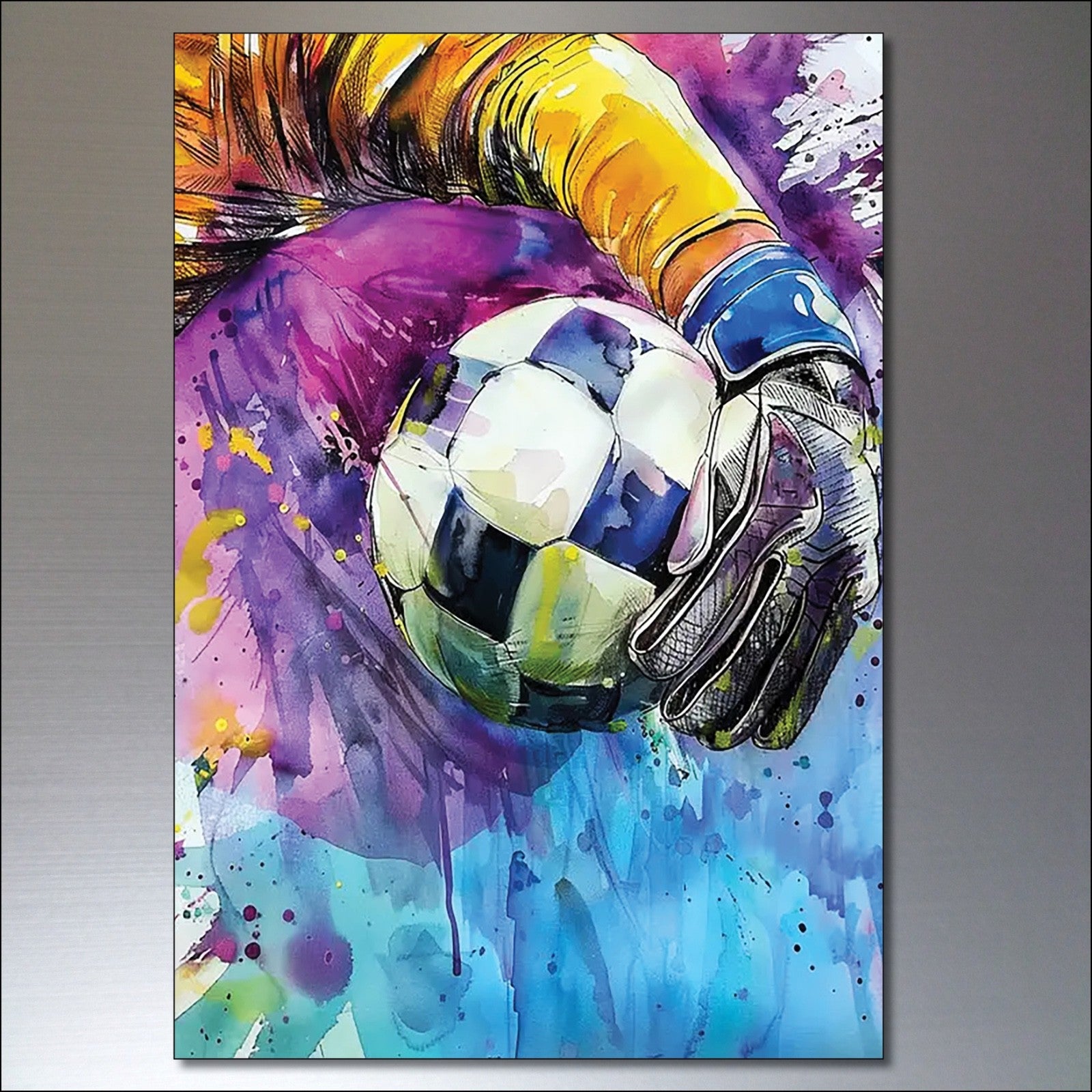 Set of 8 vintage-style football fridge magnets featuring world cup designs by Sports, perfect for sports fans and refrigerator decor.