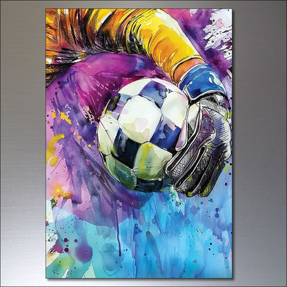 Set of 8 vintage-style football fridge magnets featuring world cup designs by Sports, perfect for sports fans and refrigerator decor.