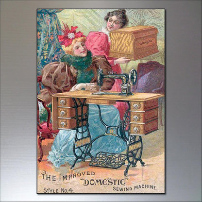 Vintage Sewing Advert Art | Set of 8 Fridge Magnets