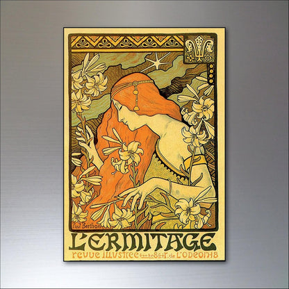 Art Nouveau Fridge Magnets | Set of 8 | No.3