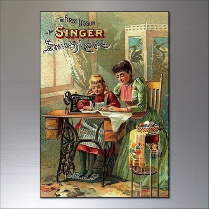Vintage Sewing Advert Art | Set of 8 Fridge Magnets