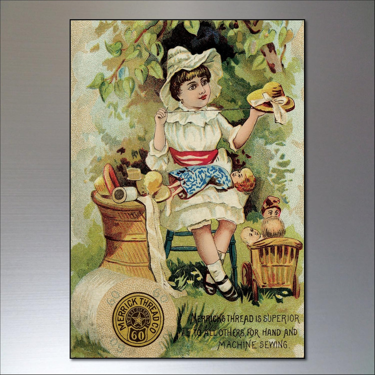 Vintage Sewing Advert Art | Set of 8 Fridge Magnets