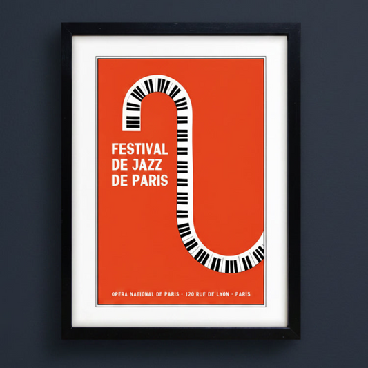 Vintage Jazz Festival Promotion Poster Print | A3 Luxury Satin | No.1