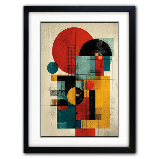 Abstract Modernist Poster Painting | A3 Luxury Satin Print | No.1