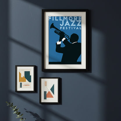 Vintage Jazz Festival Promotion Poster Print | A3 Luxury Satin | No.2