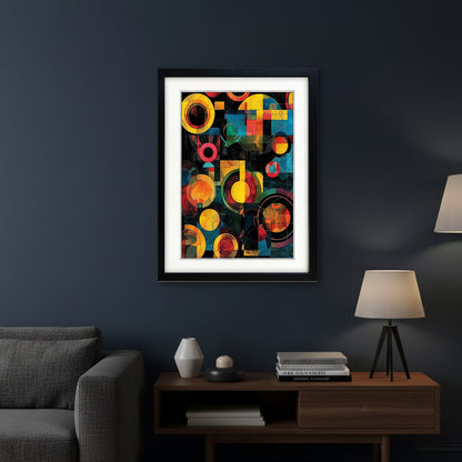 Abstract Modernist Poster Painting | A3 Luxury Satin Print | No.3