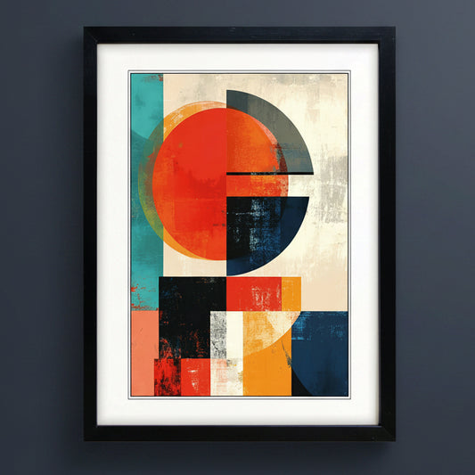 Abstract Modernist Poster Painting | A3 Luxury Satin Print | No.4