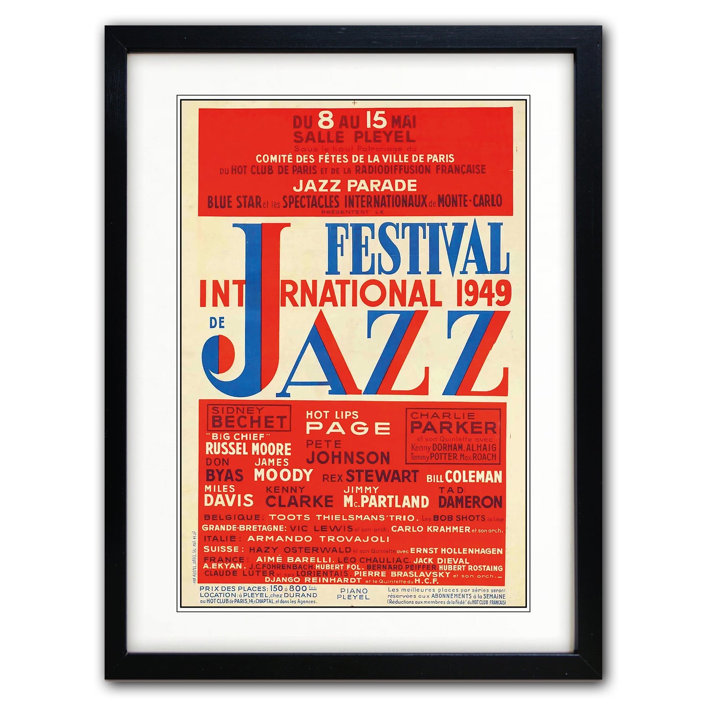 Vintage Jazz Festival Promotion Poster Print | A3 Luxury Satin | No.6