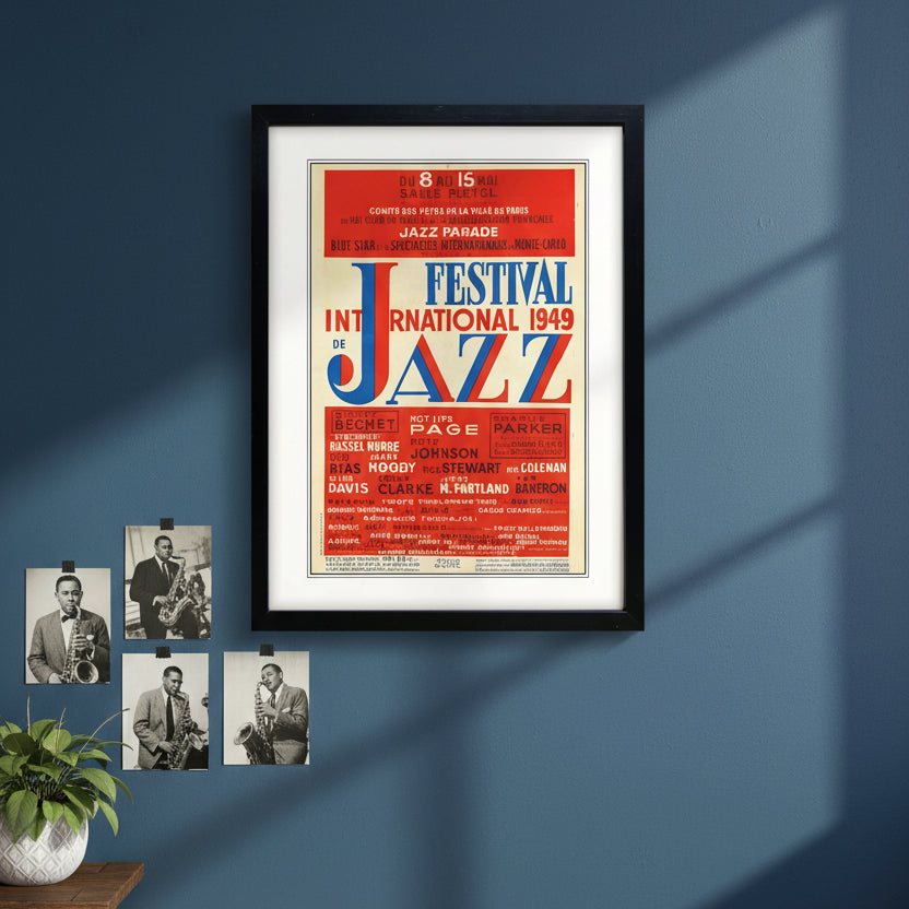 Vintage Jazz Festival Promotion Poster Print | A3 Luxury Satin | No.6