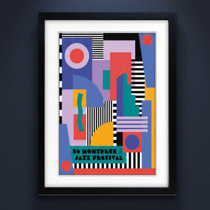 Vintage Jazz Festival Promotion Poster Print | A3 Luxuary Satin | No.7
