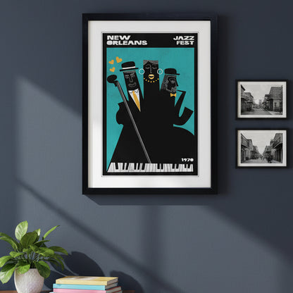 Vintage Jazz Festival Promotion Poster Print | A3 Luxury Satin | No.8