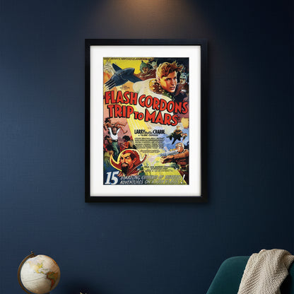 Flash Gordon Vintage Movie Print A3 | Buster Crabbe Sci-Fi Classic