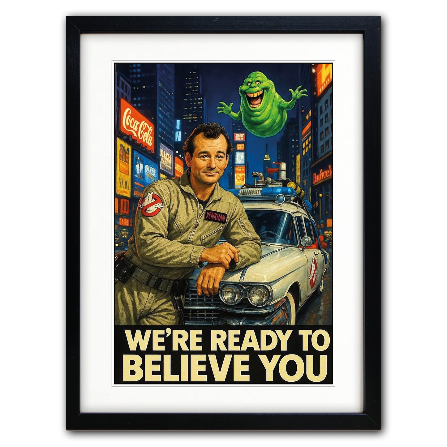 Ghostbusters Vintage Film Poster | A3 | Luxury Satin