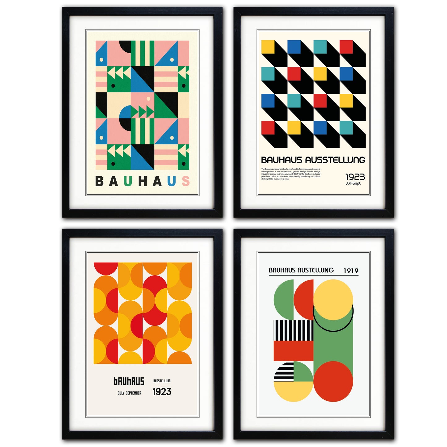 Bauhaus Vintage Exhibition | Art Print | A3 Luxury Satin | Collection of 4 | No.3