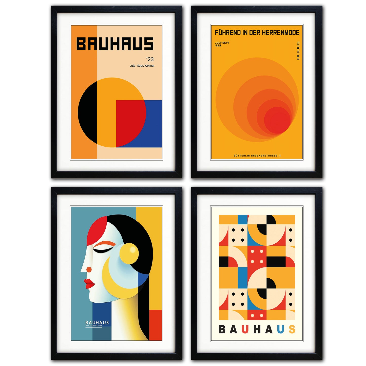 Bauhaus Vintage Exhibition | Art Print | A3 Luxury Satin | Collection of 4 | No.2
