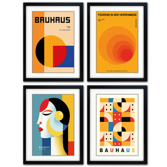 Bauhaus Vintage Exhibition | Art Print | A3 Luxury Satin | Collection of 4 | No.2