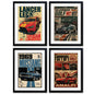 Auto Motor Classic Design Collection of 4 Prints | A3 Satin Luxury Paper | No.2