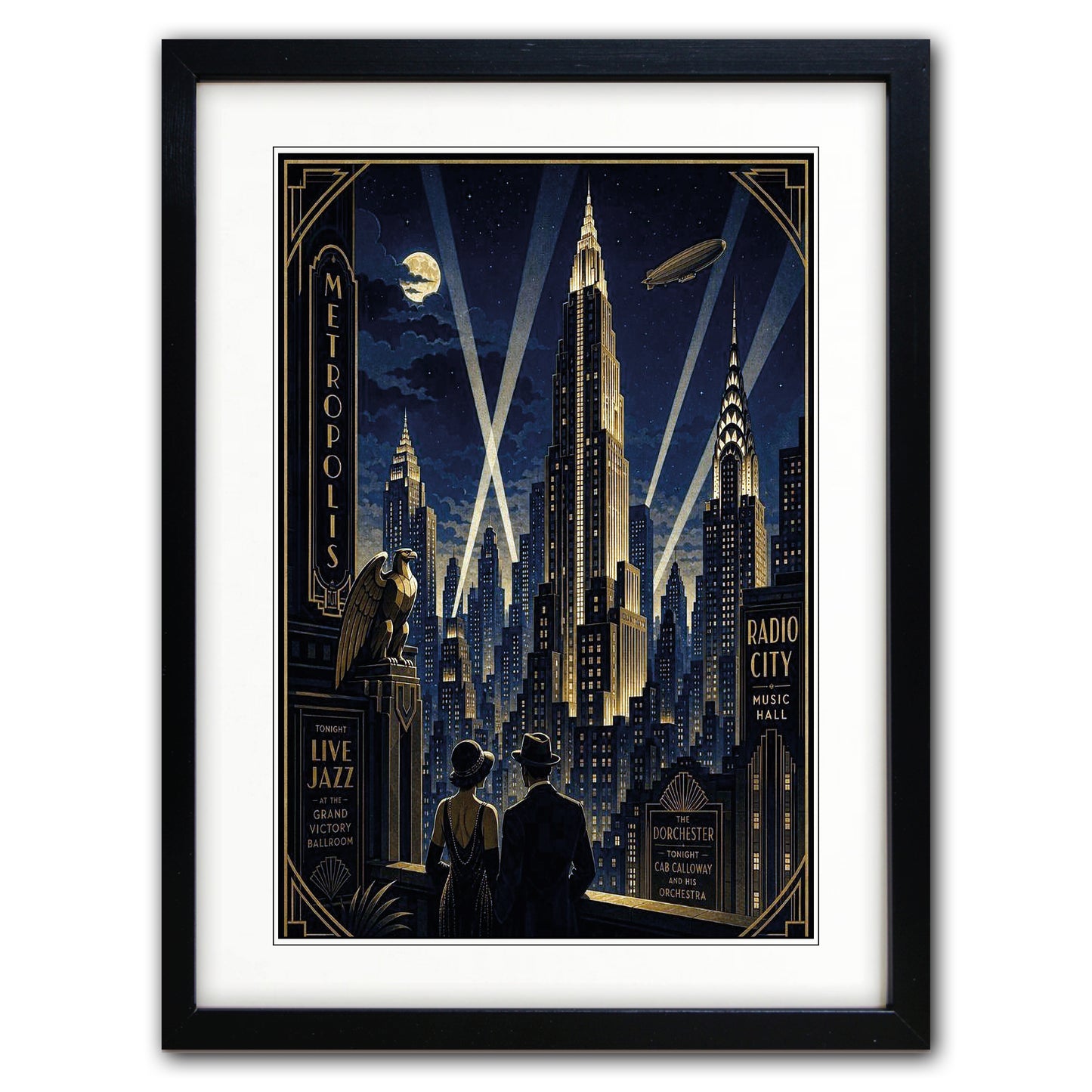 Art Deco Stylised City Scape Print | A3 | No.1