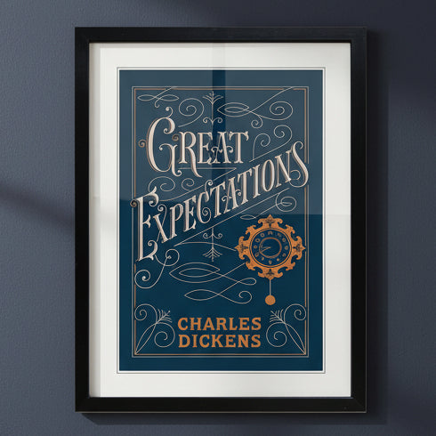 Classic Book Cover Design Print | Great Expectations | A3 Satin | No.1