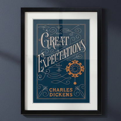 Classic Book Cover Design Print | Great Expectations | A3 Satin | No.1