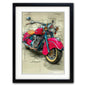 Vintage Motorbike Illustrated | A3 Art Print | No.1