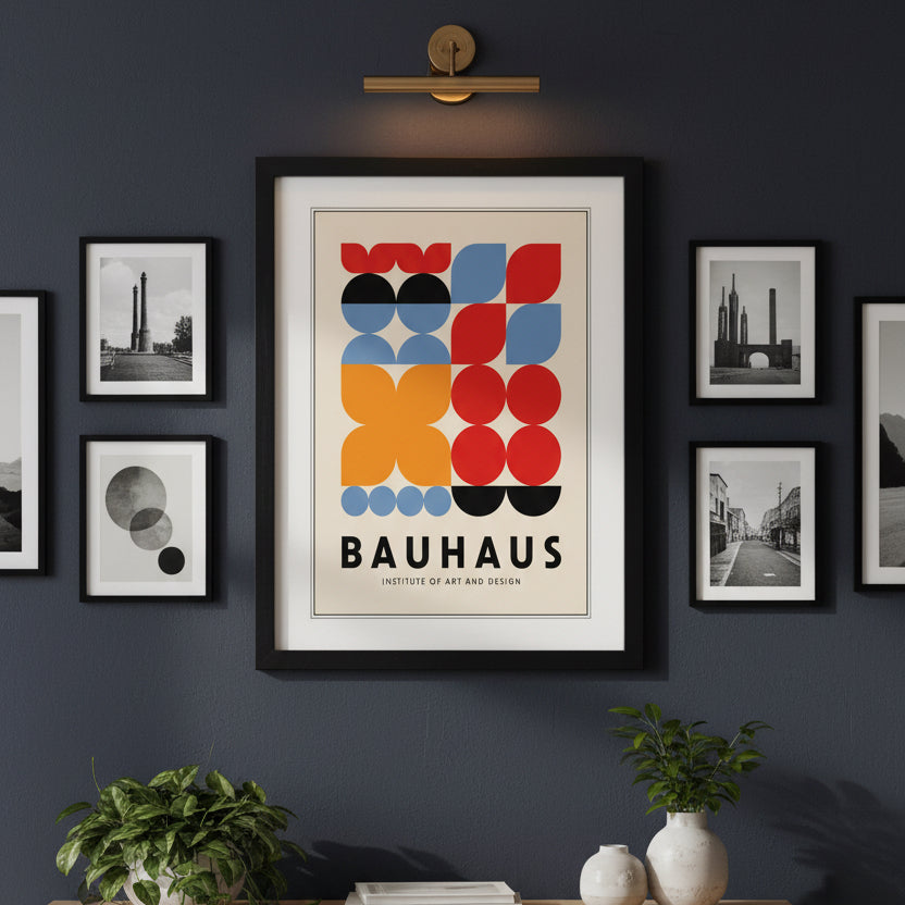 Bauhaus Vintage Exhibition | Art Print | A3 Luxury Satin | Collection of 4 | No.1