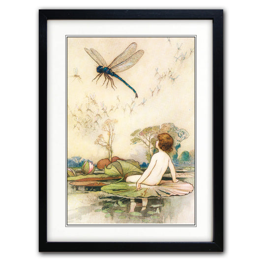 The Water Babies Vintage Illustration A3 Print | Charles Kingsley | No.1