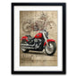 Vintage Motorbike Illustrated | A3 Art Print | No.2