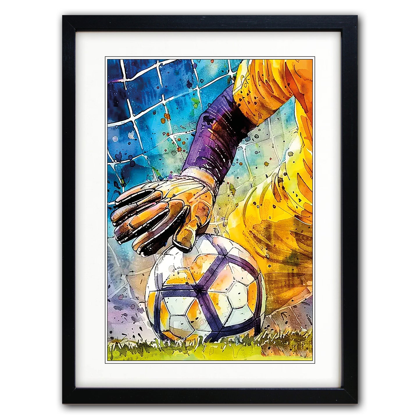 World Cup Football Water Colour Painting Art Prints | A3 Satin | No.2