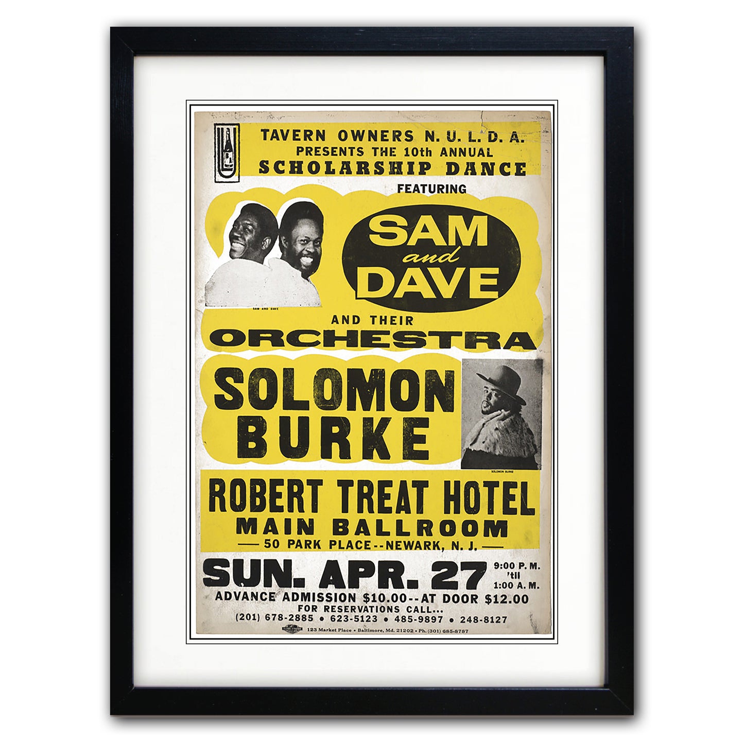 Sam & Dave Vintage Gig Poster Print | A3 Satin | No.2