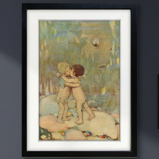 The Water Babies Vintage Illustration A3 Print | Charles Kingsley | No.2