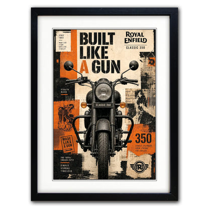 Auto Motor Classic Design Print | Royal Enfield | A3 Satin Luxury Paper | No.2