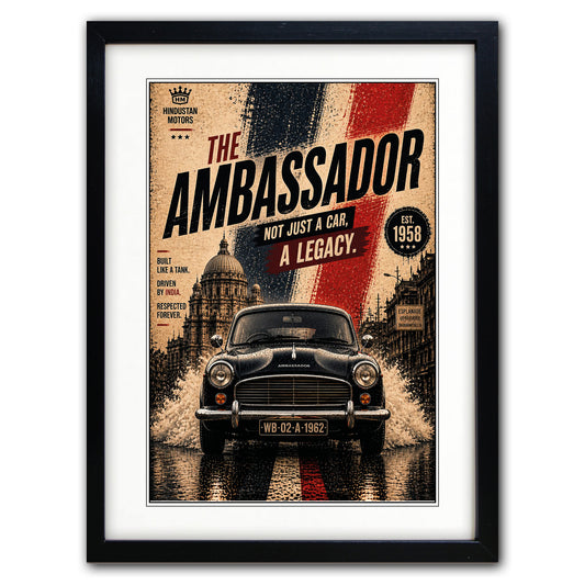 Auto Motor Classic Design Print | A3 Satin Luxury Paper | No.3
