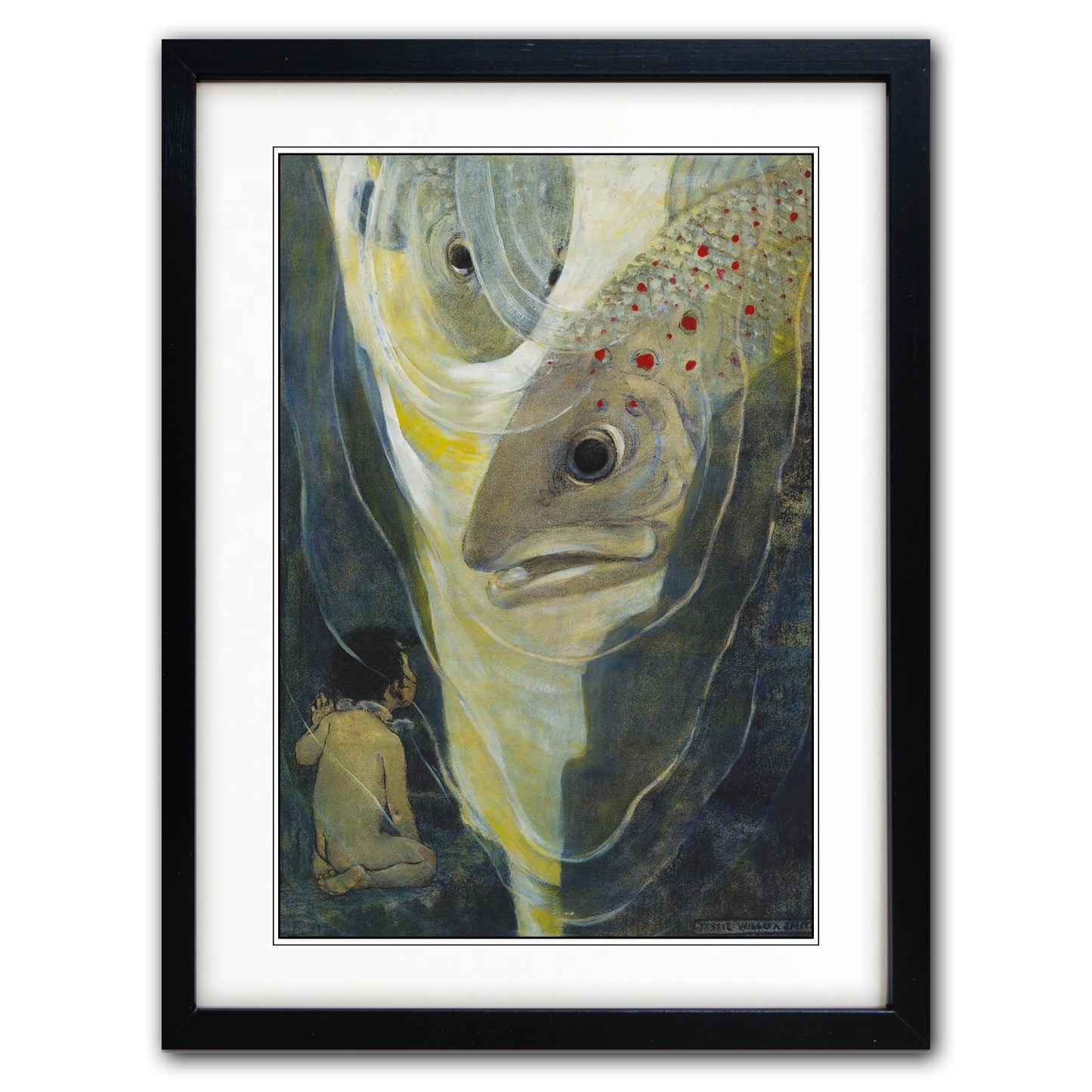 The Water Babies Vintage Illustration A3 Print | Charles Kingsley | No.4