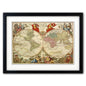 Antique World Map Reproduction Print | A3 Satin | No.4