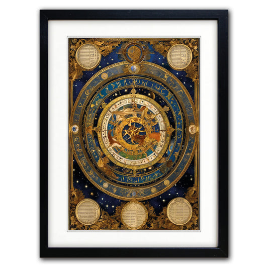 Mystic Tarot Zodiac Vintage Art Print | A3 Satin | No.4