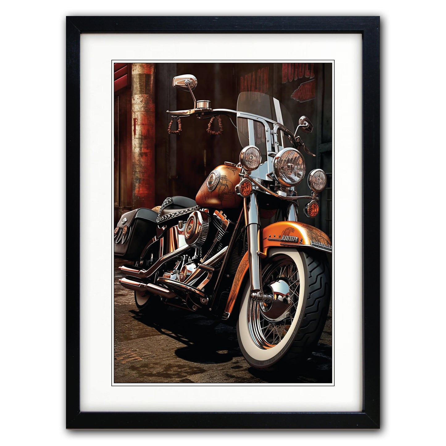 Vintage Motorbike Illustrated | A3 Art Print | No.4