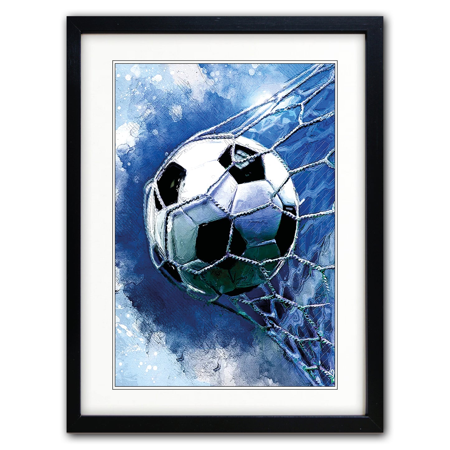 World Cup Football Water Colour Painting Art Prints | A3 Satin | No.4
