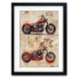 Vintage Motorbike Illustrated | A3 Art Print | No.5