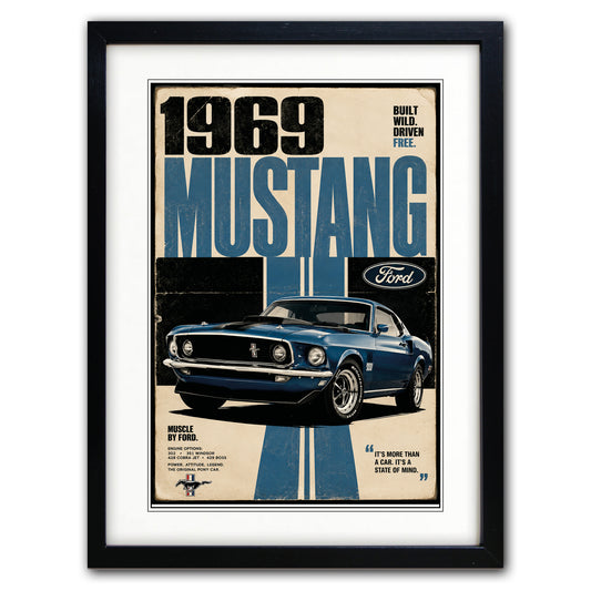 Auto Motor Classic Design Print | A3 Satin Luxury Paper | No.6