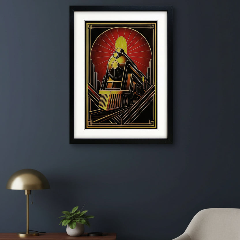 Art Deco Stylised City scape Print | A3 Luxury Paper Print | No.6